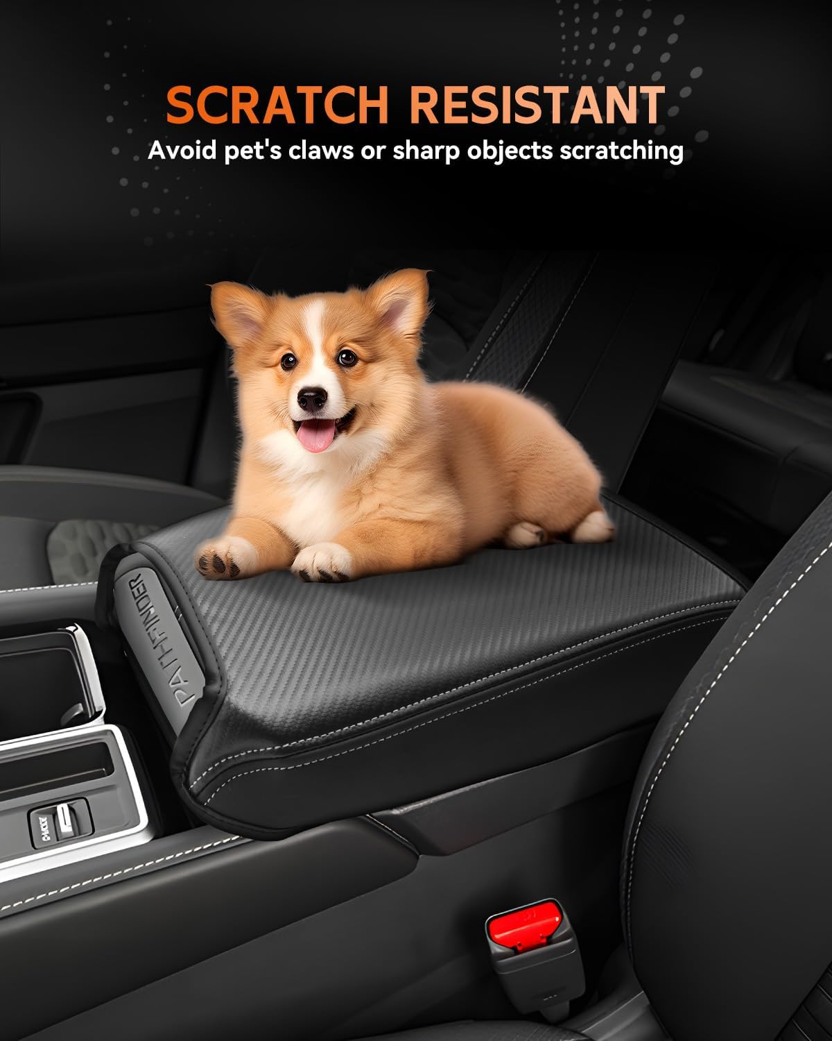 CDEFG for Nissan Pathfinder 2022-2025 Center Console Cover Armrest Box Cover for Pathfinder (S, SV, SL, Rock Creek, Platinum) 2022 2023 2024 2025 Accessories Console Arm Rest Protector