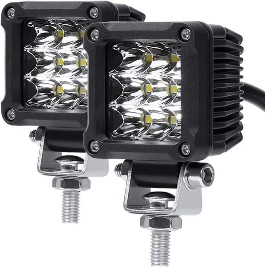 Motorcycle Fog Lights, 2'' Inch 27W Spot Mini Cube Work Driving Pod Lights for Offroad Trucks ATV UTV SUV 4x4 Pick Up Car Boat