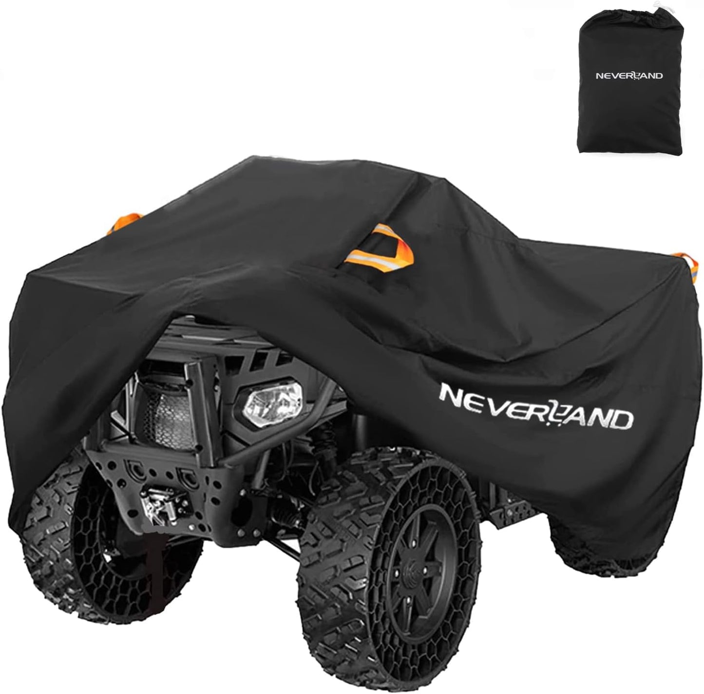 NEVERLAND ATV Cover Waterproof Heavy Duty 4 Wheeler Cover Quad Cover All Season Weather Proof Outdoor UV Protection for Polaris Yamaha Suzuki Honda (Black XXLarge)