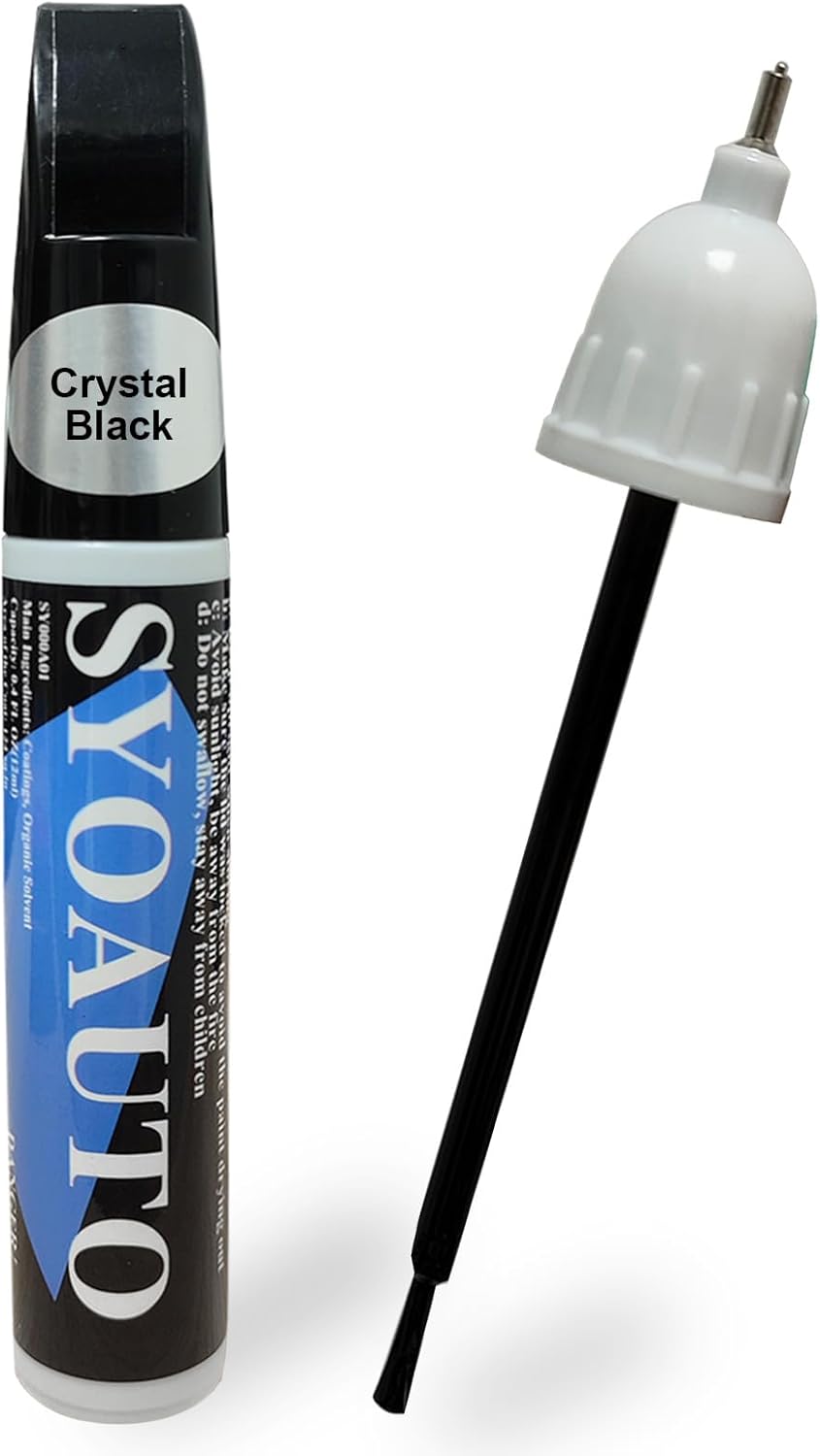 SYOAUTO Crystal Black Pearl NH731P Touch Up Paint Fit for Honda Auto Touch up Paint Scratch Repair Pen Brush and Tip 2 in 1 Crystal Black Pearl