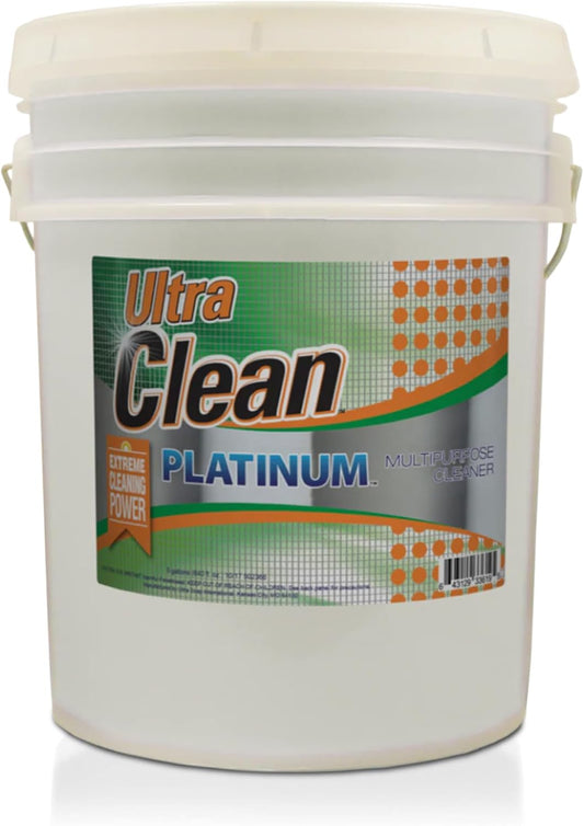 Ultra Clean Platinum Multipurpose Cleaner, Non-Abrasive and Bleach-Free, for Kitchen Counters, Bathroom Floors and Garage Spaces, Citrus, 5 Gallons