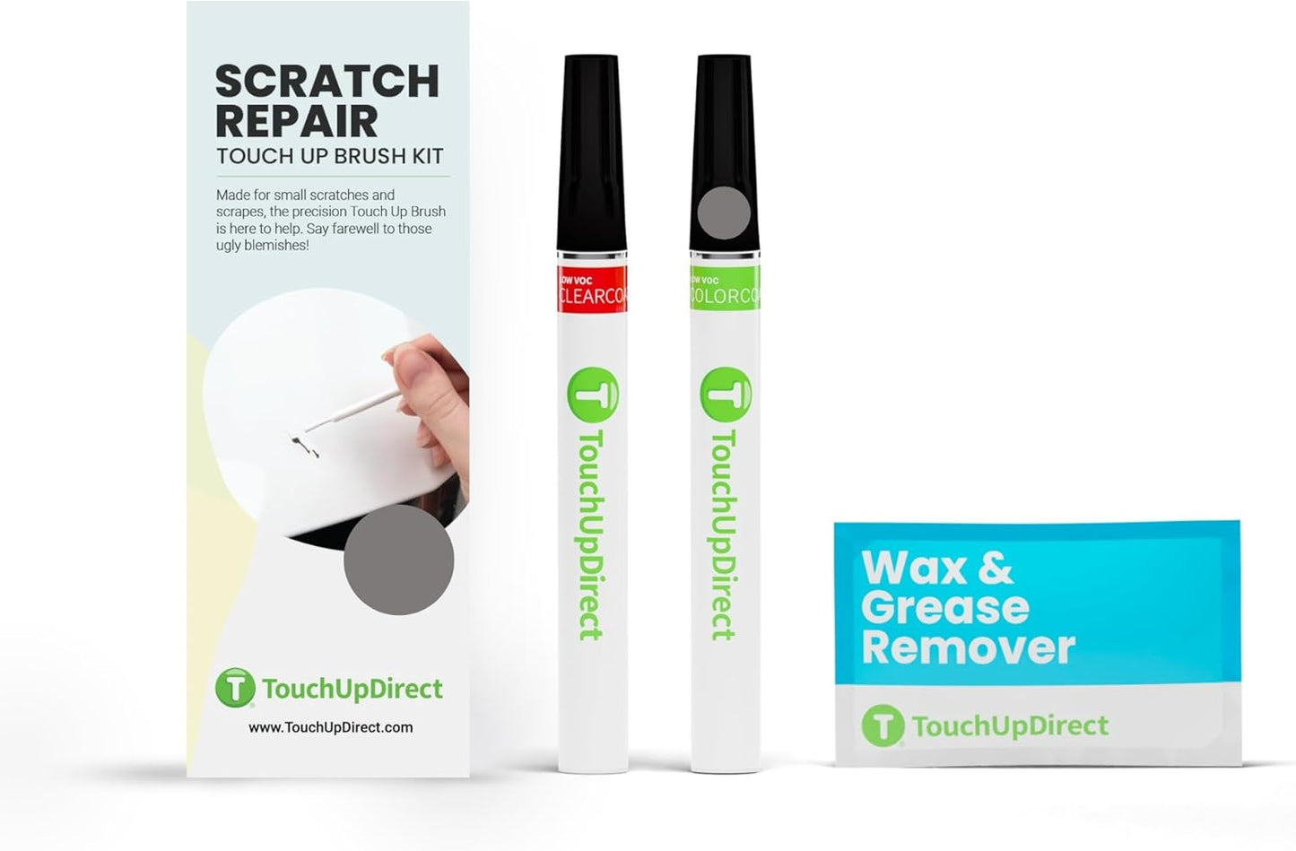 TouchUpDirect 1G3 Magnetic Gray Metallic Compatible with Toyota Exact Match Scratch Repair Touch Up Paint - Brush Kit