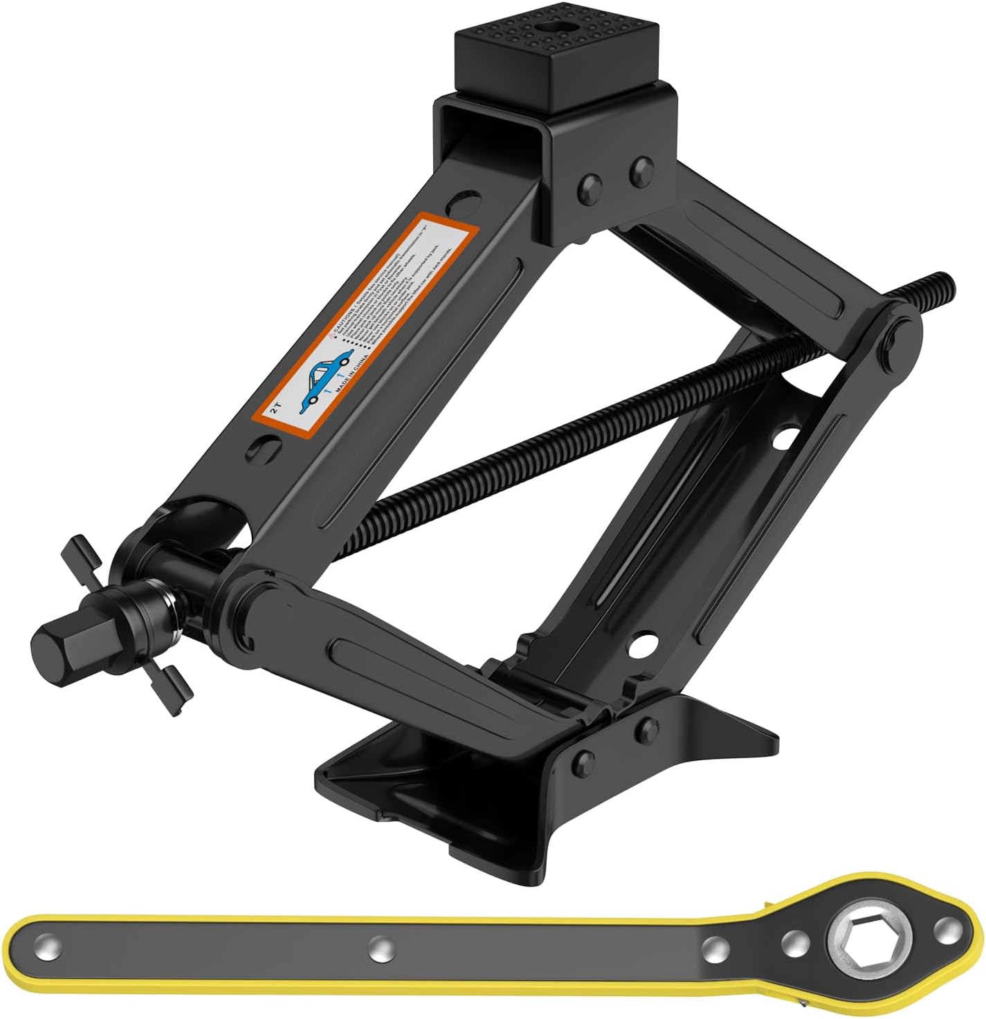 Universal Car Jack Kit Scissor Jack for Car 2 Ton Spare Tire Changing Kit,Portable Tire Jack Repair Kit with Lug Wrench,Car Lifting Jack for Auto/SUV/MPV