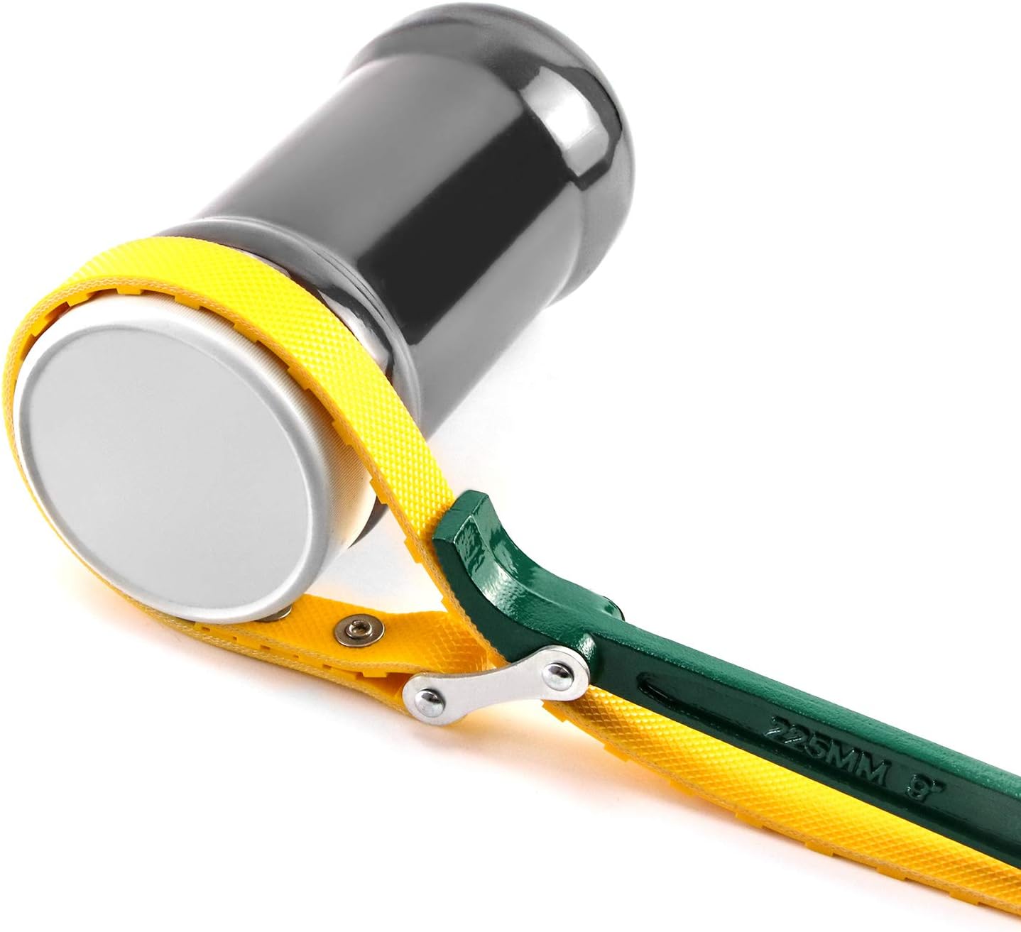 QWORK 9" Belt Strap Wrench, Multi-Purpose Adjustable Strap Oil Filter Strap Opener Wrench with 19 11/16" Capacity Adjustable Strap