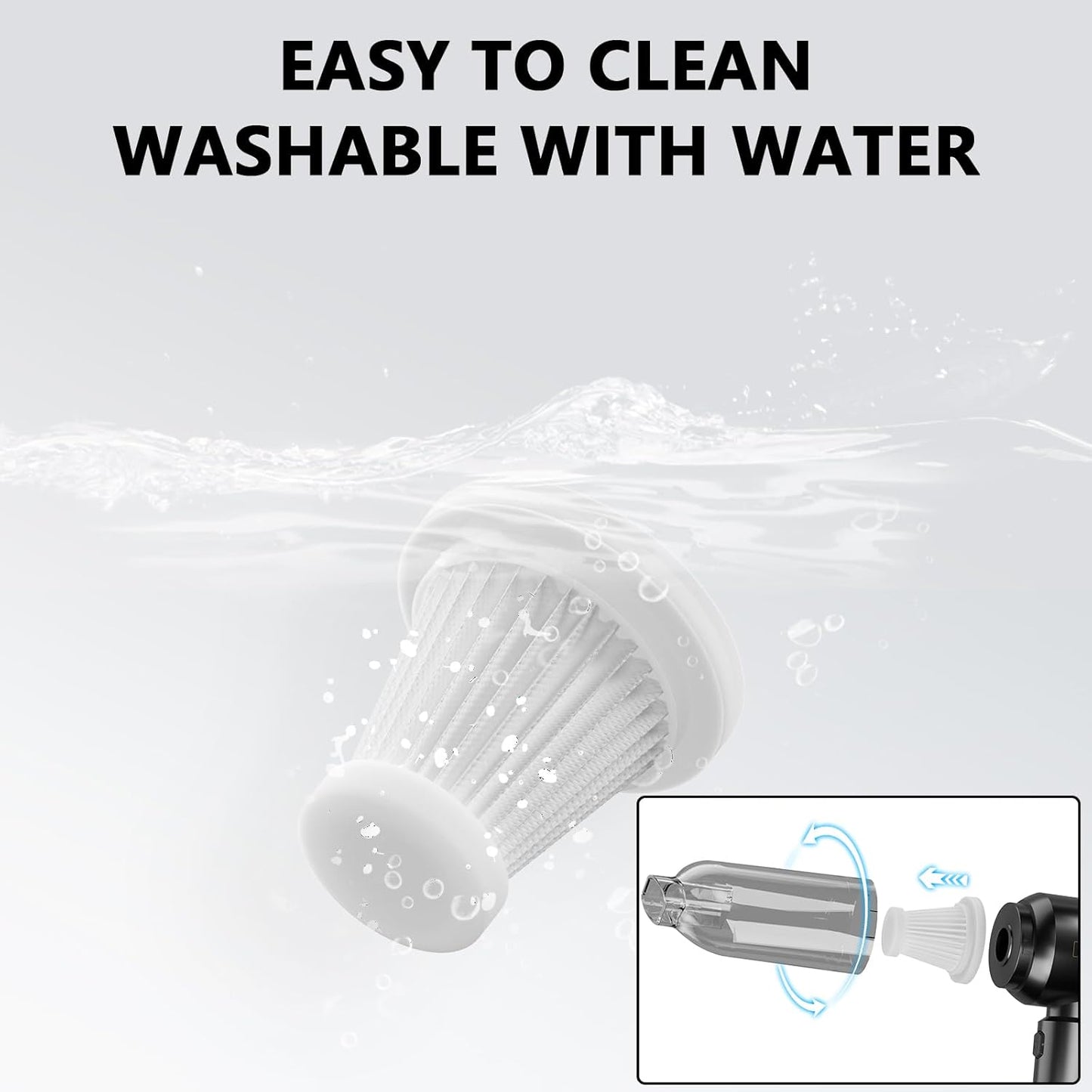 Handheld Vacuum,Car Vacuum Cleaner,4-in-1 20000PA High Power Portable Rechargeable Vacuum Cleaner with Brushless Motor, Small Handheld Vacuum & Air Blower & Pump-Black