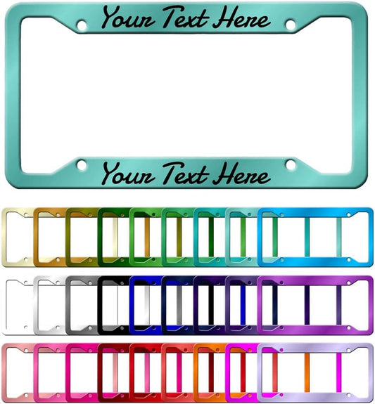 Custom License Plate Personalized Your Own Text Front Tag License Plate for Cars, Customized Design Metal Auto Decor License Plate Cover 6x12 inches (Multicolor)
