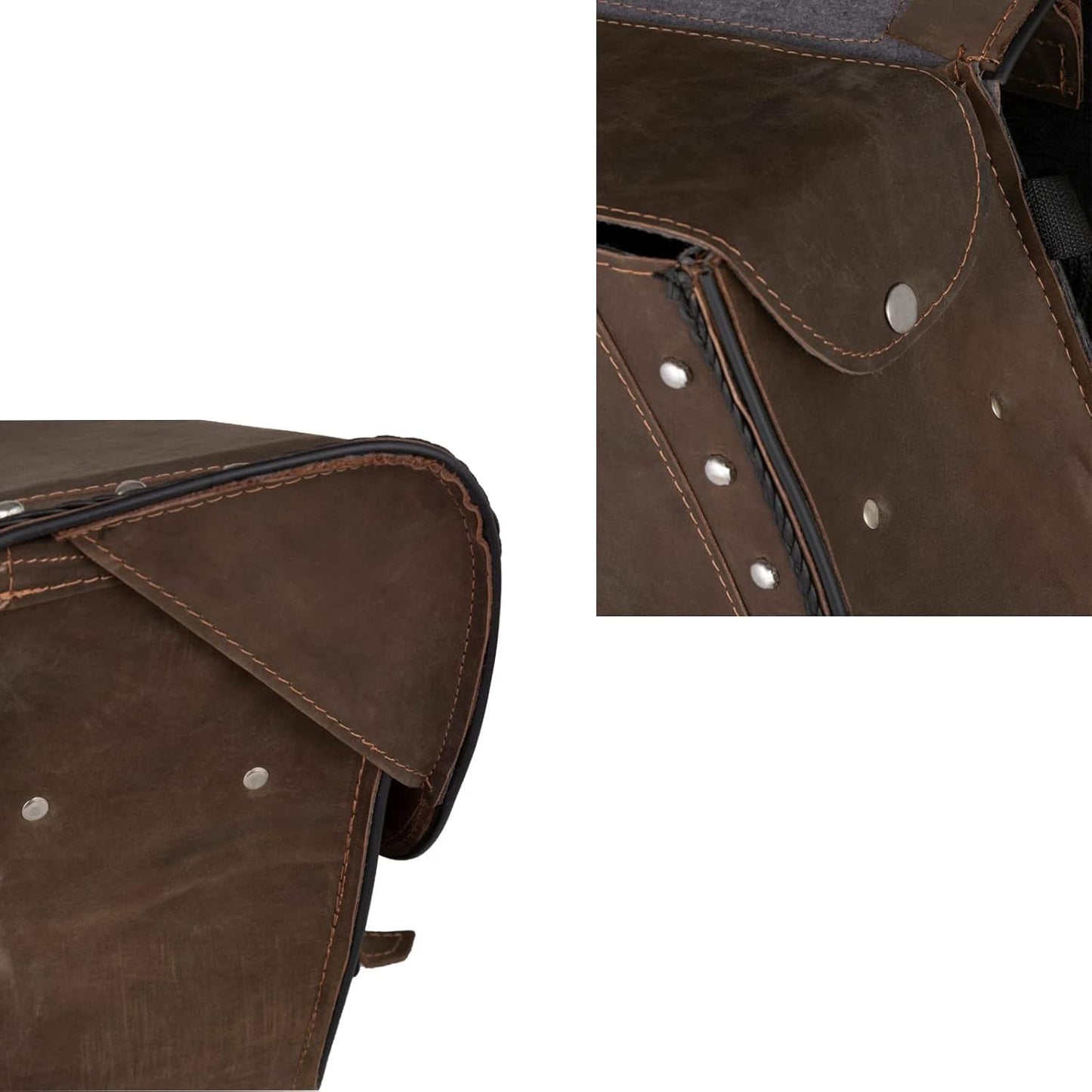 GARGOYLE BELLS Genuine Leather Motorcycle Saddle Bags Motorcycle Luggage Bag For Softails Sportsters Dyna ect