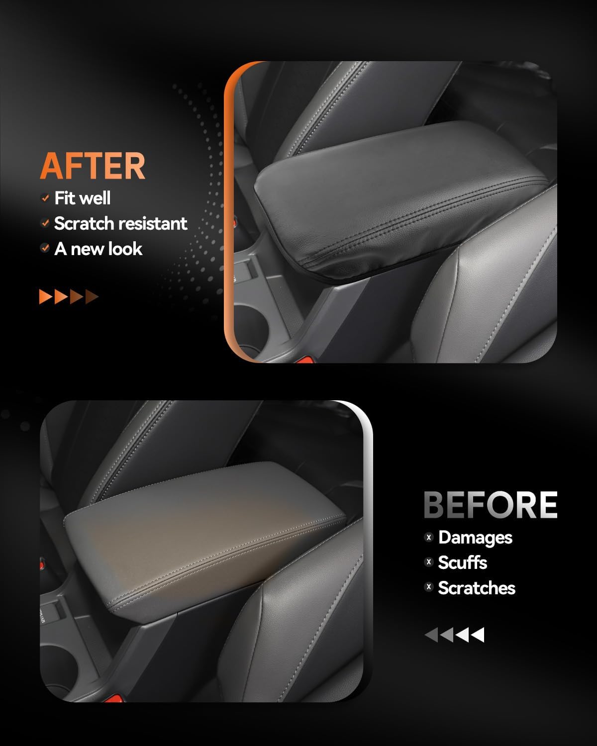 CDEFG for Subaru Crosstrek/Impreza 2023-2025 Center Console Cover Armrest Box Cover for Crosstrek/Impreza 2024 2025 Accessories Console Arm Rest Protector