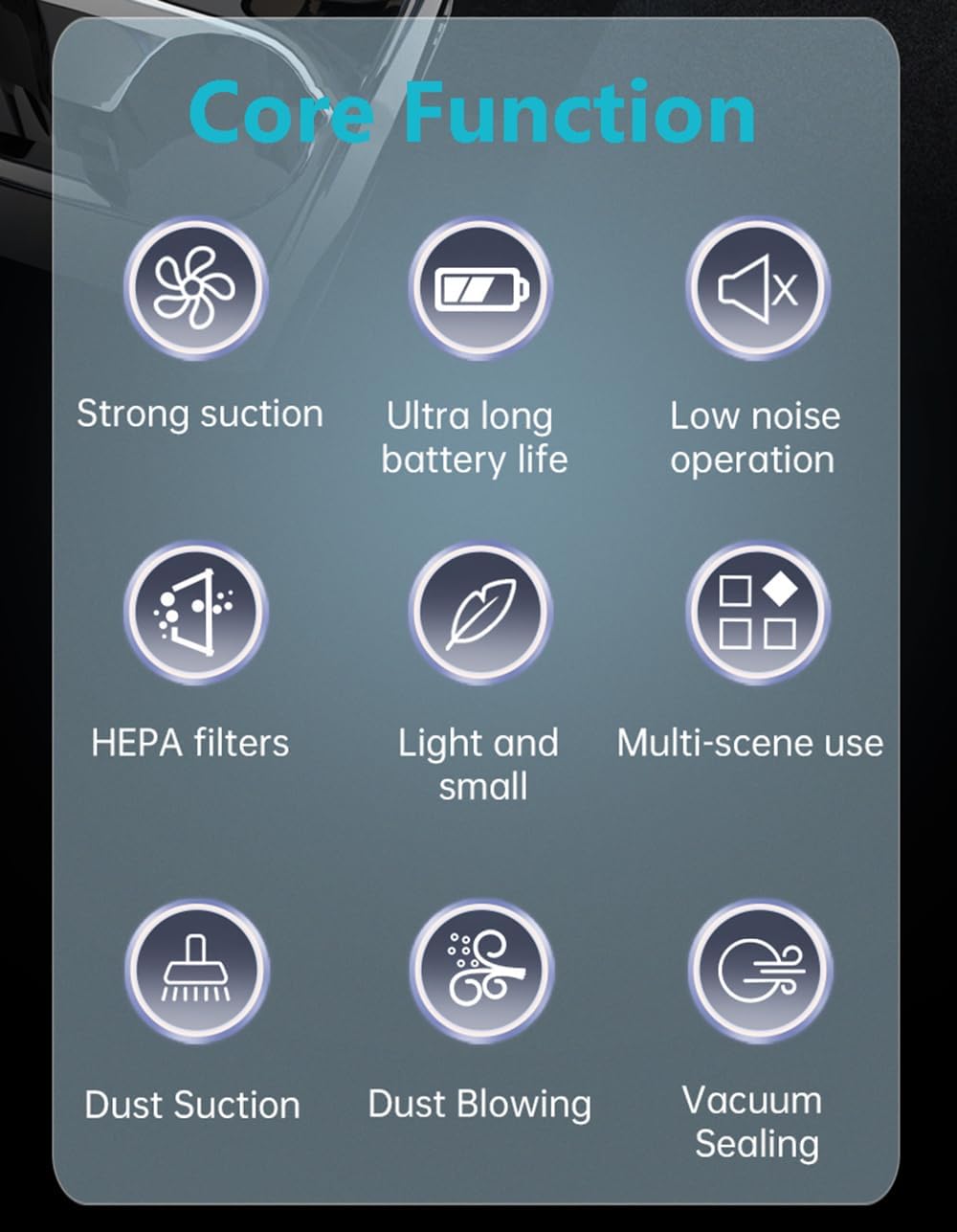 Small Car Vacuum Cleaner Cordless, Ultra Lightweight 0.68LB 3-IN-1 Mini Handheld Vacuum Portable with Strong Suction/Blowing/Vacuuming Air Dusters Type C Port High Power Motor for Home Office Computer