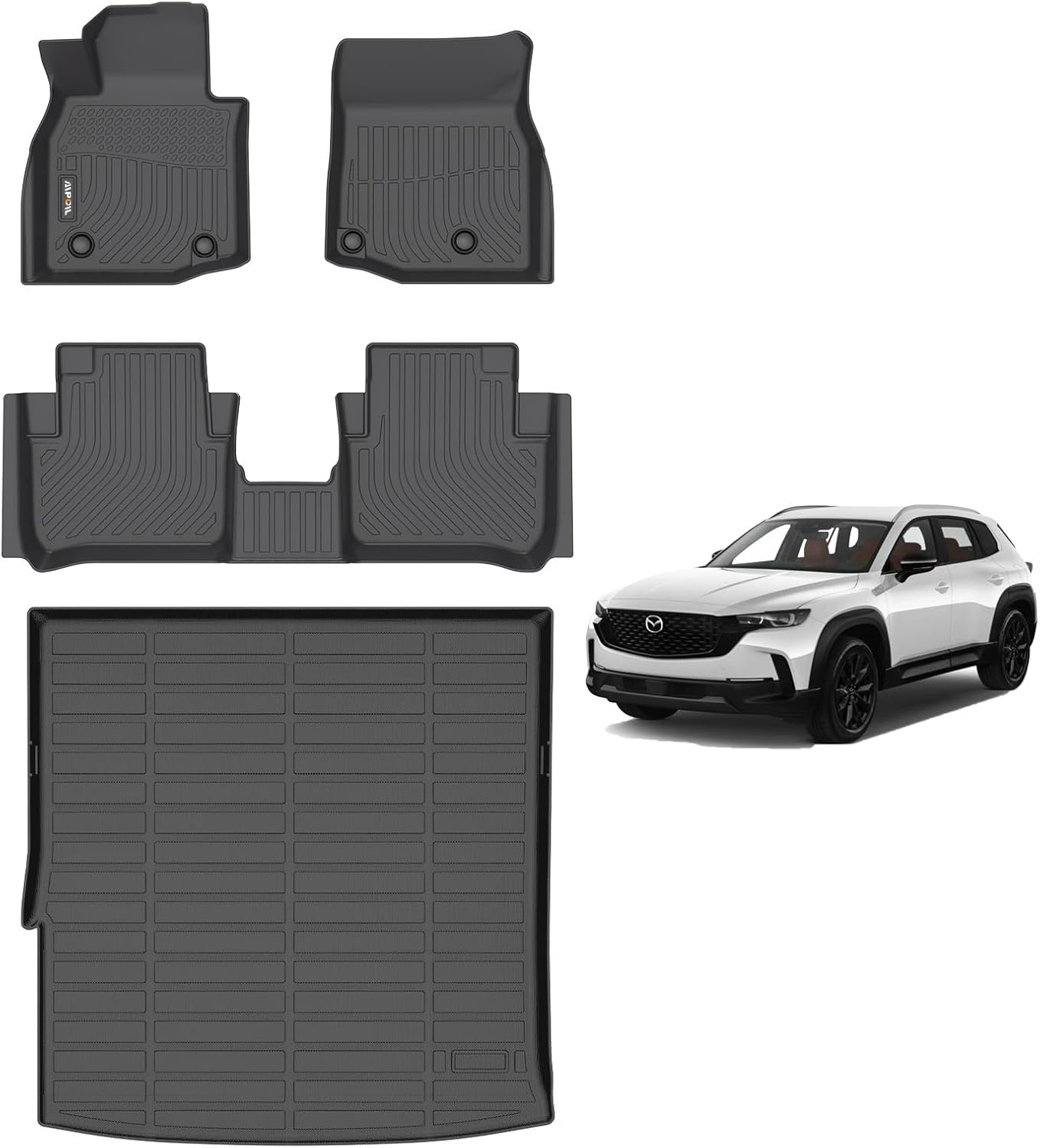 AIPOIL® Floor Mats & Cargo Liner Set for 2023-2025 Mazda Cx50 Hybrid | All-Weather | Easy to Clean | All-Round Protection丨Full Set Automobile mats Accessories.