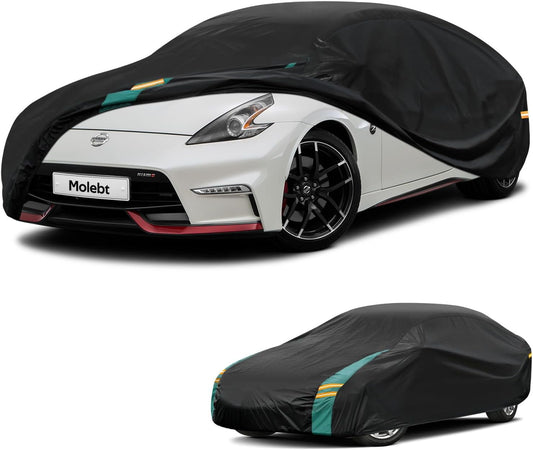 Coupe Car Cover Waterproof All Weather for Automobiles, Universal Fit for Porsche Boxster, Nissan 370Z/350Z, BMW Z4, Subaru BRZ, etc. Rain Winter Sun Protection. (Length: 166"-178")