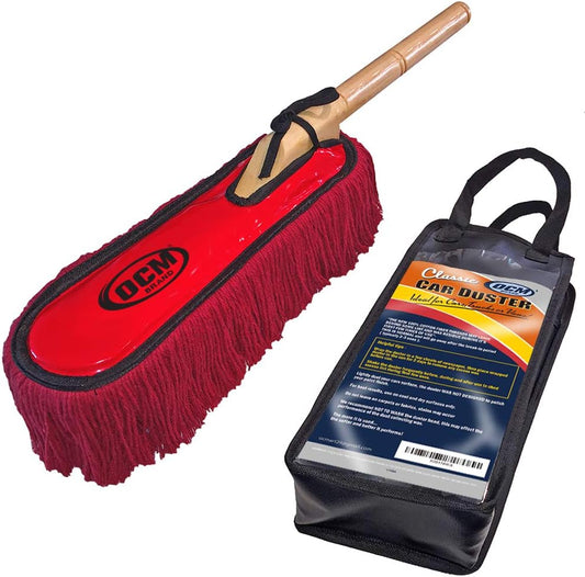Classic Car Duster with Solid Wood Handle Includes Storage Case - Popular Detailers Choice