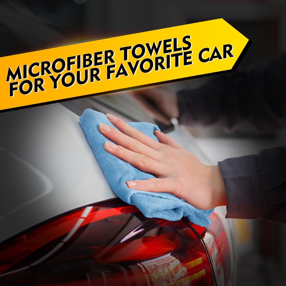 HOMEXCEL Blue Microfiber Cleaning Cloth 12 Pack, 12.5 x 12.5 inch Microfiber Towels for Cars, Ultra Absorbent Car Washing Cloth, Lint Free Streak Free Cleaning Rags for Car, Kitchen, and Window