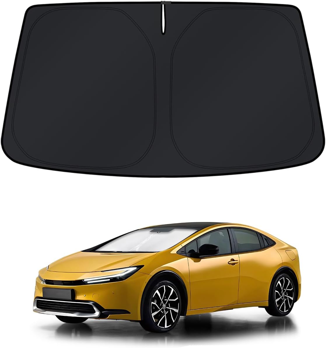 KUST Windshield Sun Shade for Toyota Prius 2023 2024 2025 2026 Window Sunshade Sun Visor Protector Foldable Blocks UV Rays Keep Car Cooler