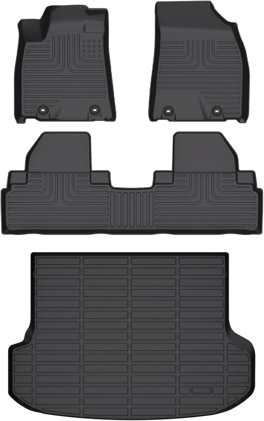 Wayhigh-All Weather Floor Mats and Cargo Mat Set Fit for Lexus RX 2010-2015 RX350 | RX450h. TPE Car Mats Waterproof Heavy Duty Rubber Floor Liners for Lexus RX Accessories