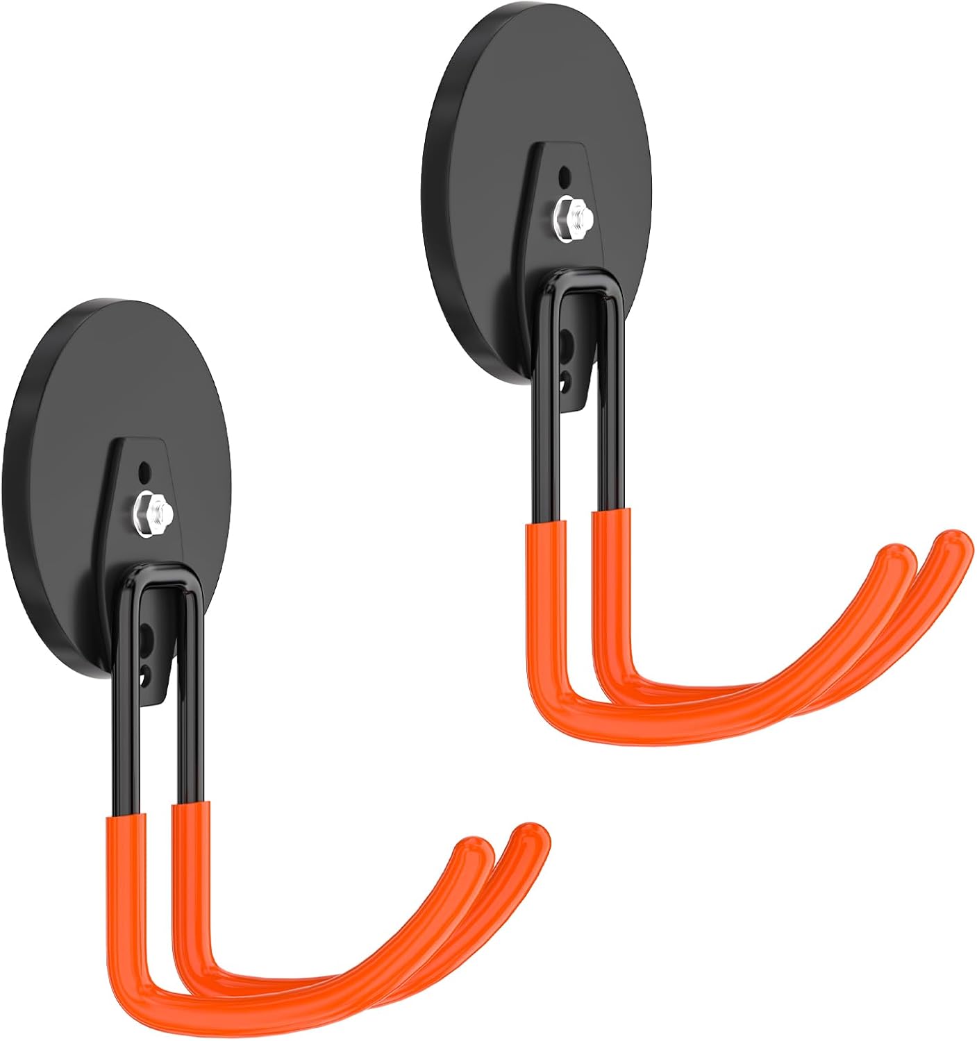 ENUODA Strong Magnetic Hooks Heavy Duty - Large Magnetic Tool Holder Utility Magnet Hanging Hook for Toolbox, Ladder, Broom, Shovel, Hose, Extension Cord, 2 PCS