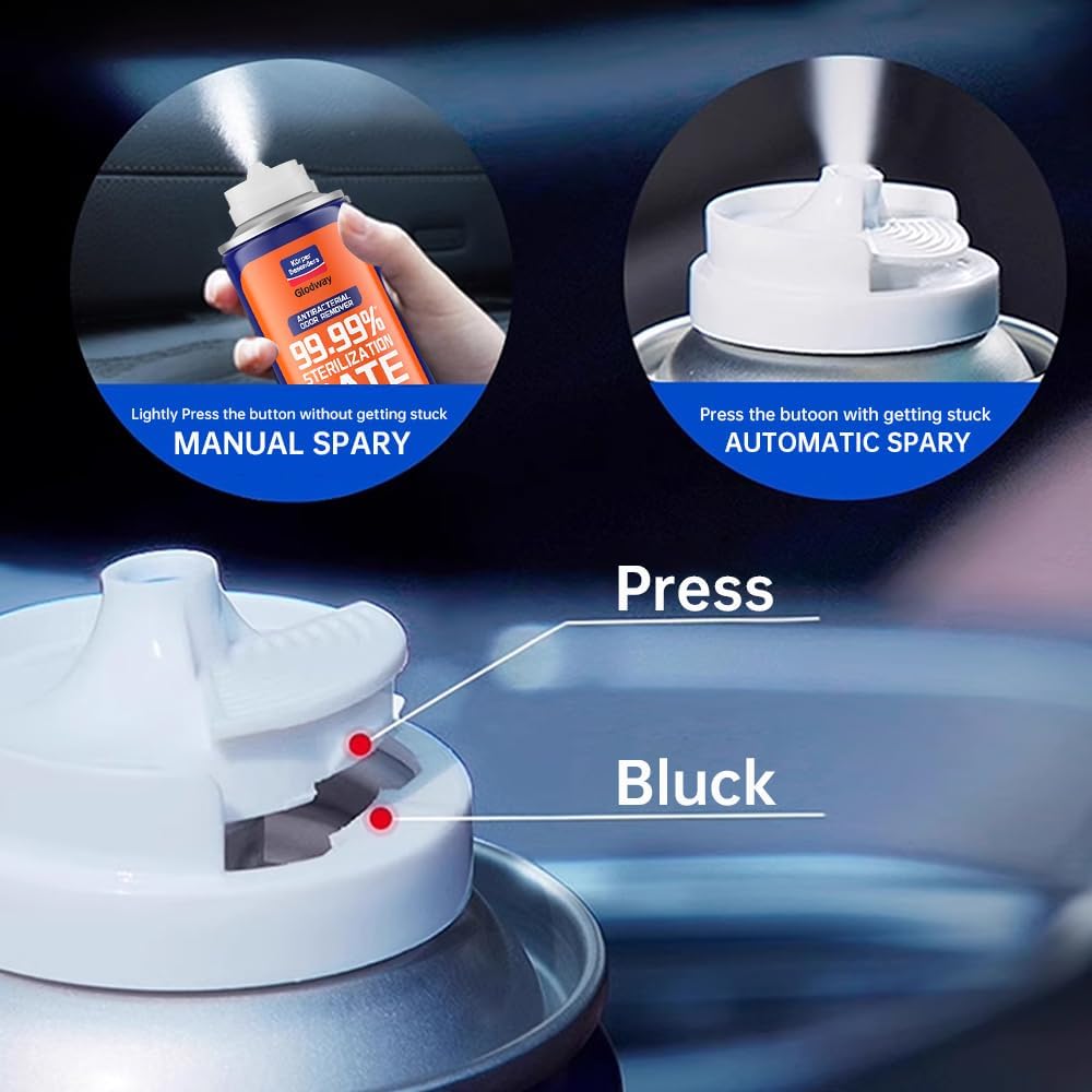 Glodway Whole Car Air Refresher,Odor Eliminator Remover Spray For Car,Two Kinds Scents Freshener With Odour Eliminator Technology,Long-Lasting Scent,6 Ounce(Pack of 3)