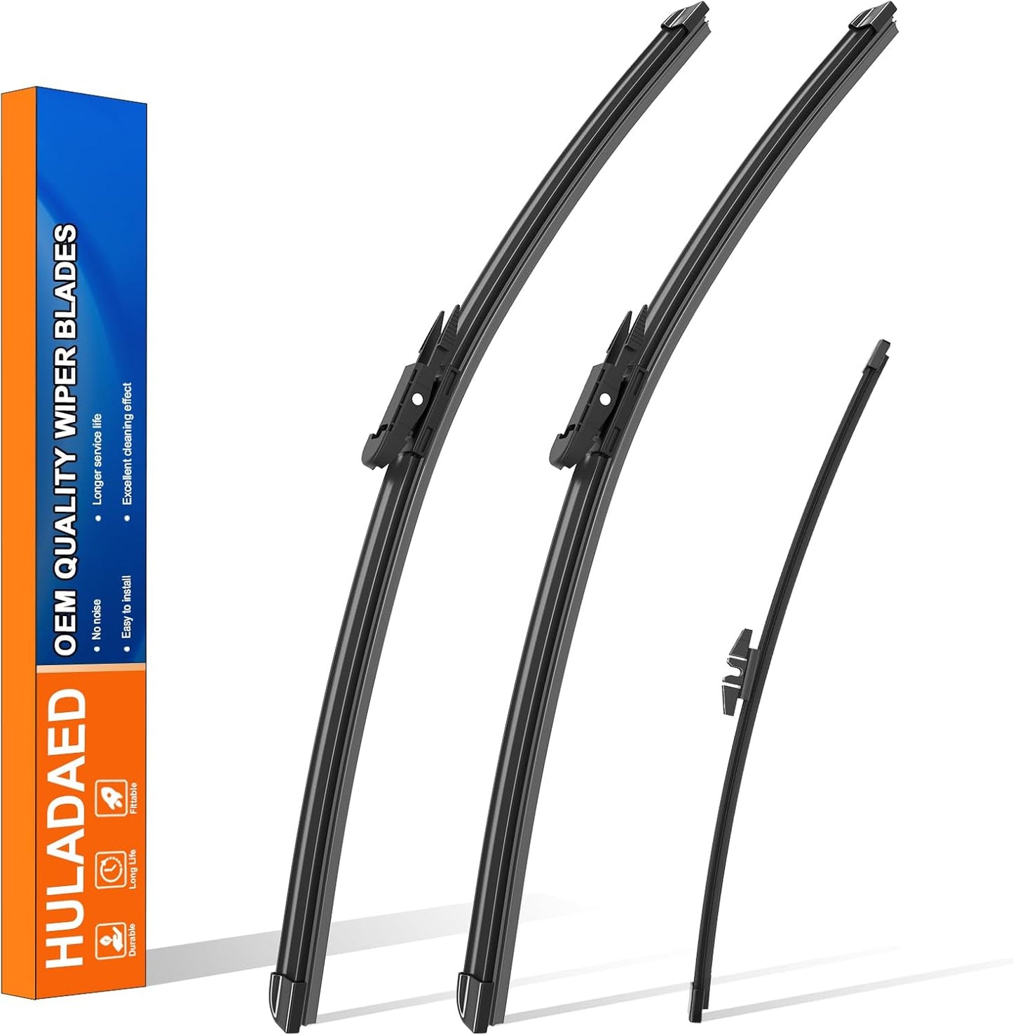 HULADAED® 28'' 28'' 14'' Windshield Wipers Replacement for Edge 2023-2015,Silicone Front Rear Wiper blades for MY Car-All Weather & Quiet(3 PACK)