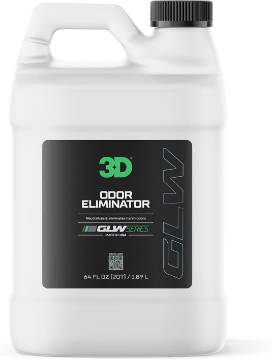 3D Odor Eliminator, GLW Series | Ultra Powerful Air Freshener | Long Lasting Odor Relief | Neutralizes Unwanted Smells | Fresh Scent | DIY Car Detailing (64 Oz) (64 Oz)
