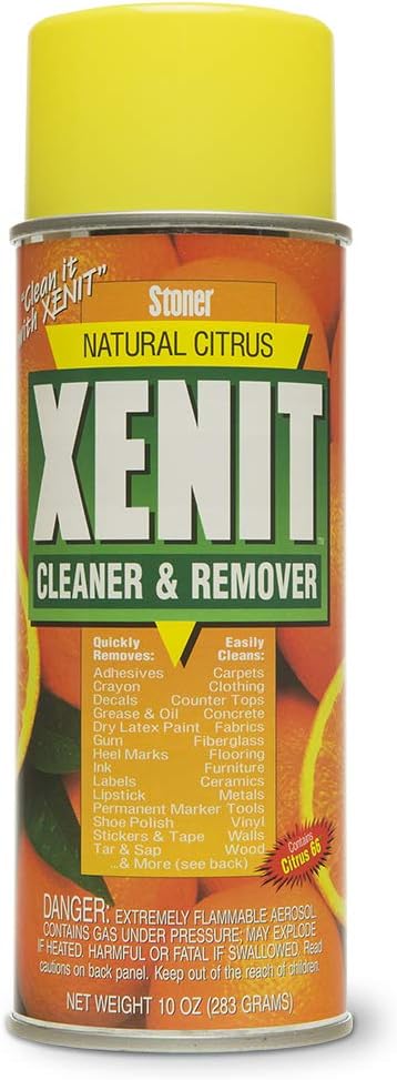 Stoner Car Care 94213 Xenit Citrus Cleaner and Remover Eliminates Stains, Sticky Residues, Grease, Oil, and More from Multiple Surfaces in Your House, Garage, and Workshop, 10 Oz, Pack of 1