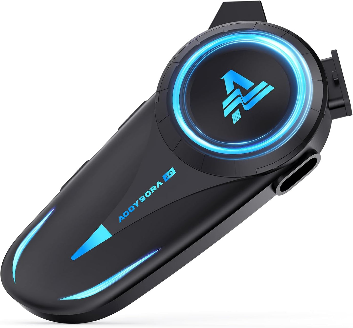 1200mAh Motorcycle Helmet Bluetooth Headset with Voice Assistant,Helmets Headset with IP66/V5.3/HI-FI Stero/Noise Reduction for Motorcycle Helmets,Single Ski/ATV/Bike