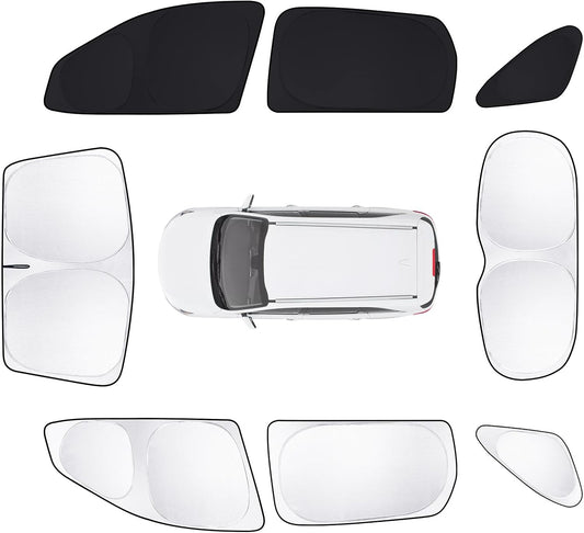 8pcs Car Window Shades for Kia Sorento 2016-2020 Accessories,Windshield Side Rear Full Sunshade,Sun Visor UV Blocking, Privacy Protection and Blackout for Camping Outdoor