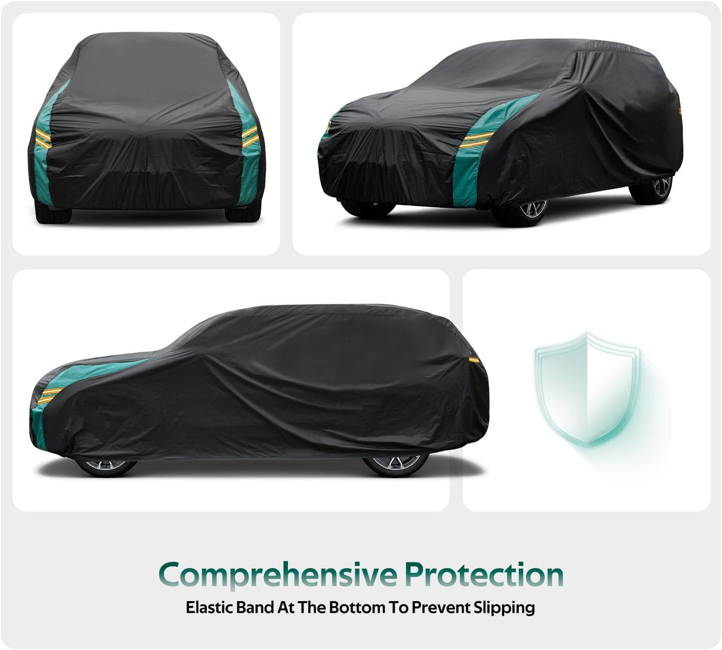 Compact SUV Car Cover Waterproof All Weather, Universal Fit for Kia Soul, Subaru Crosstrek, Honda HR-V, Nissan Kicks, etc. Rain Winter Sun Protection. (Length: 171"-181")