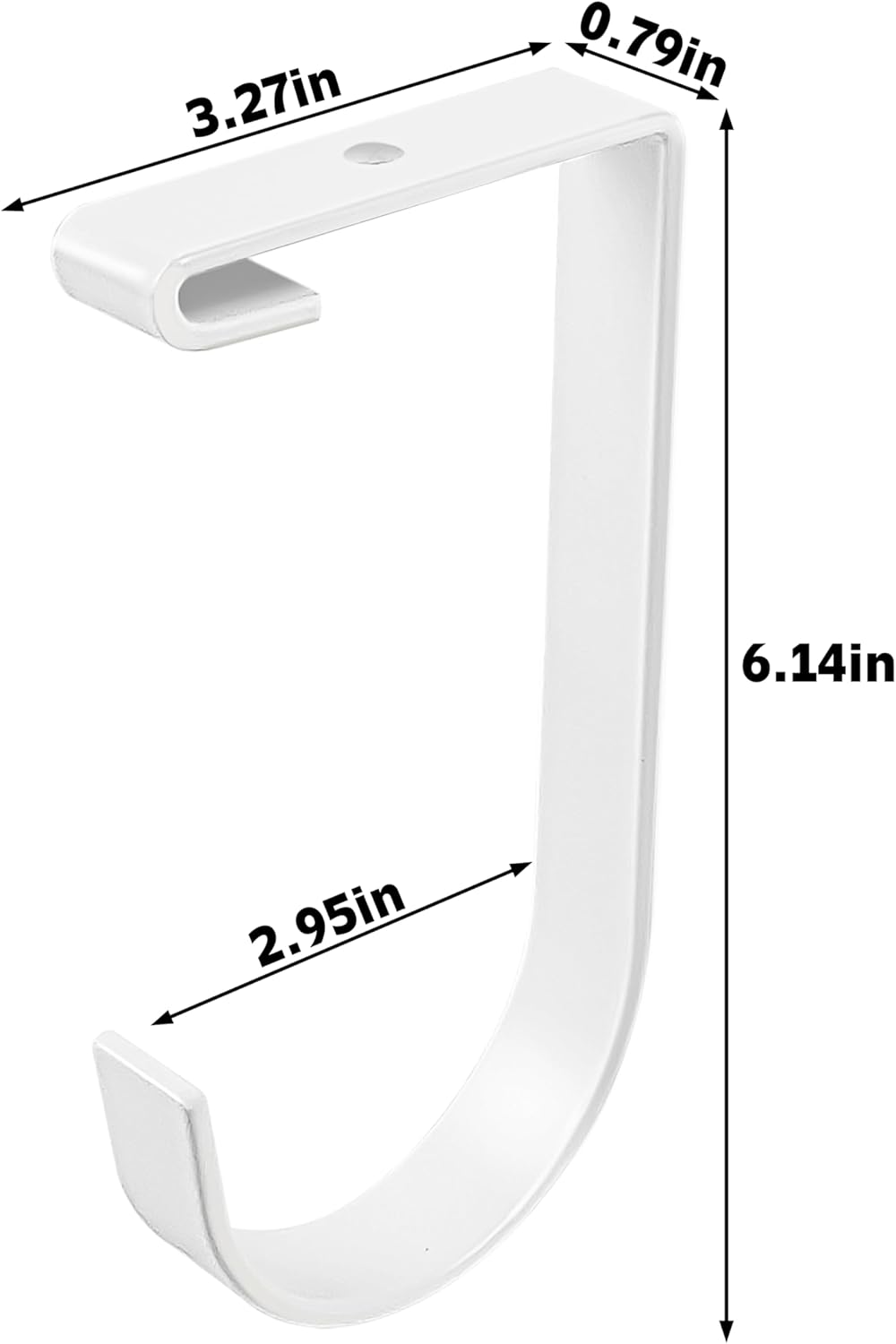 6-Pack Heavy Duty Flat Hook Accessory for Garage Ceiling and Wall Storage, Alloy Steel, White - Suitable for FLEXINOUMTS Racks