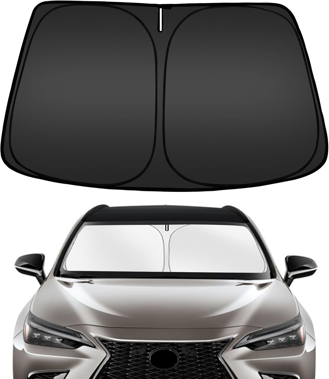 ARISMOTOR Windshield Sun Shade for Ni-ssan Kicks 2018-2024, Custom Fit Foldable Front Window Sunshade Sun Visor Protector, Block UV Rays Keep Your Car Cooler