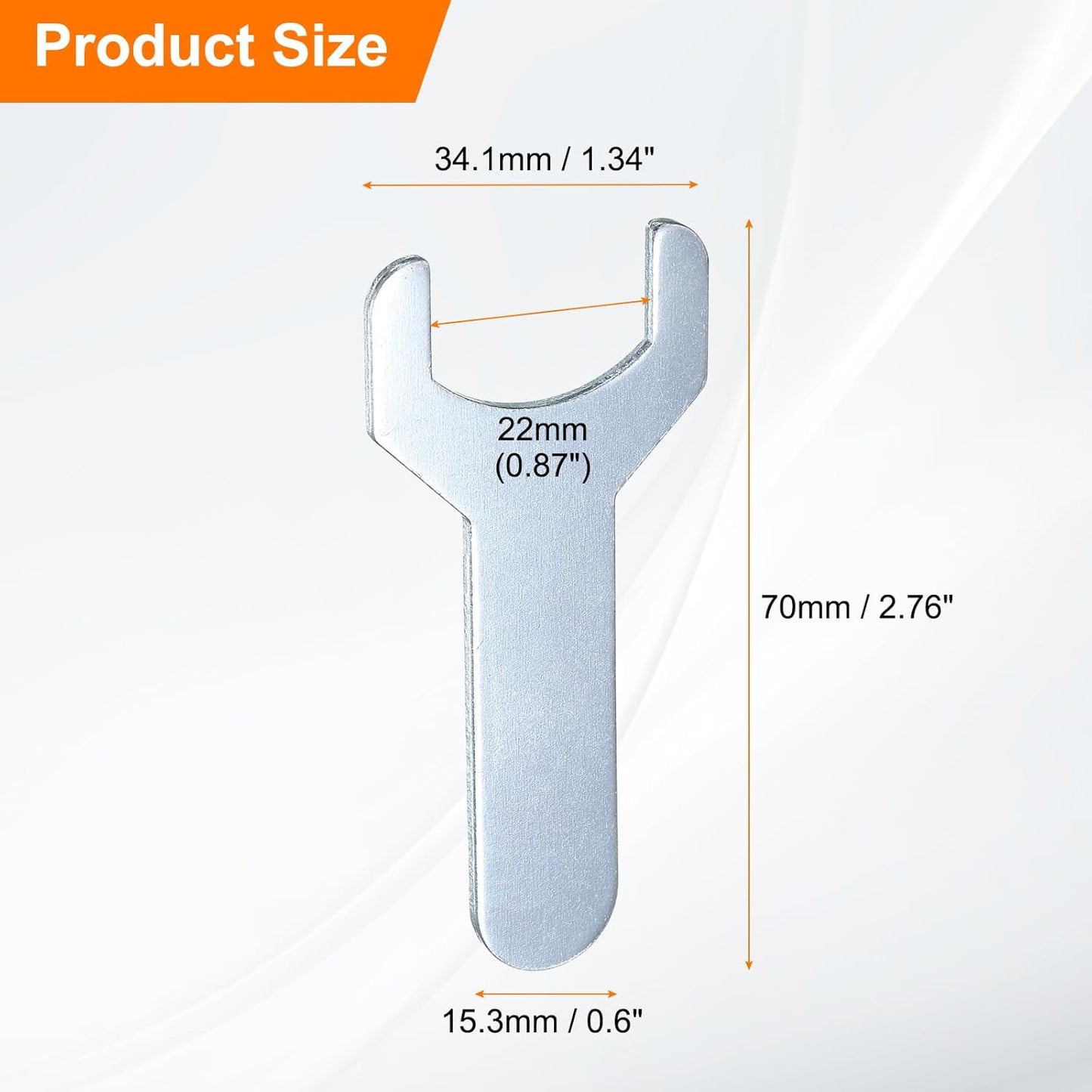 HARFINGTON 10pcs Small Wrench 22x70x2mm Metric U-Shaped Single Open Ended Spanner Super Thin Flat Head Galvanizing Wrench for Automotive Repair Furniture Assembly