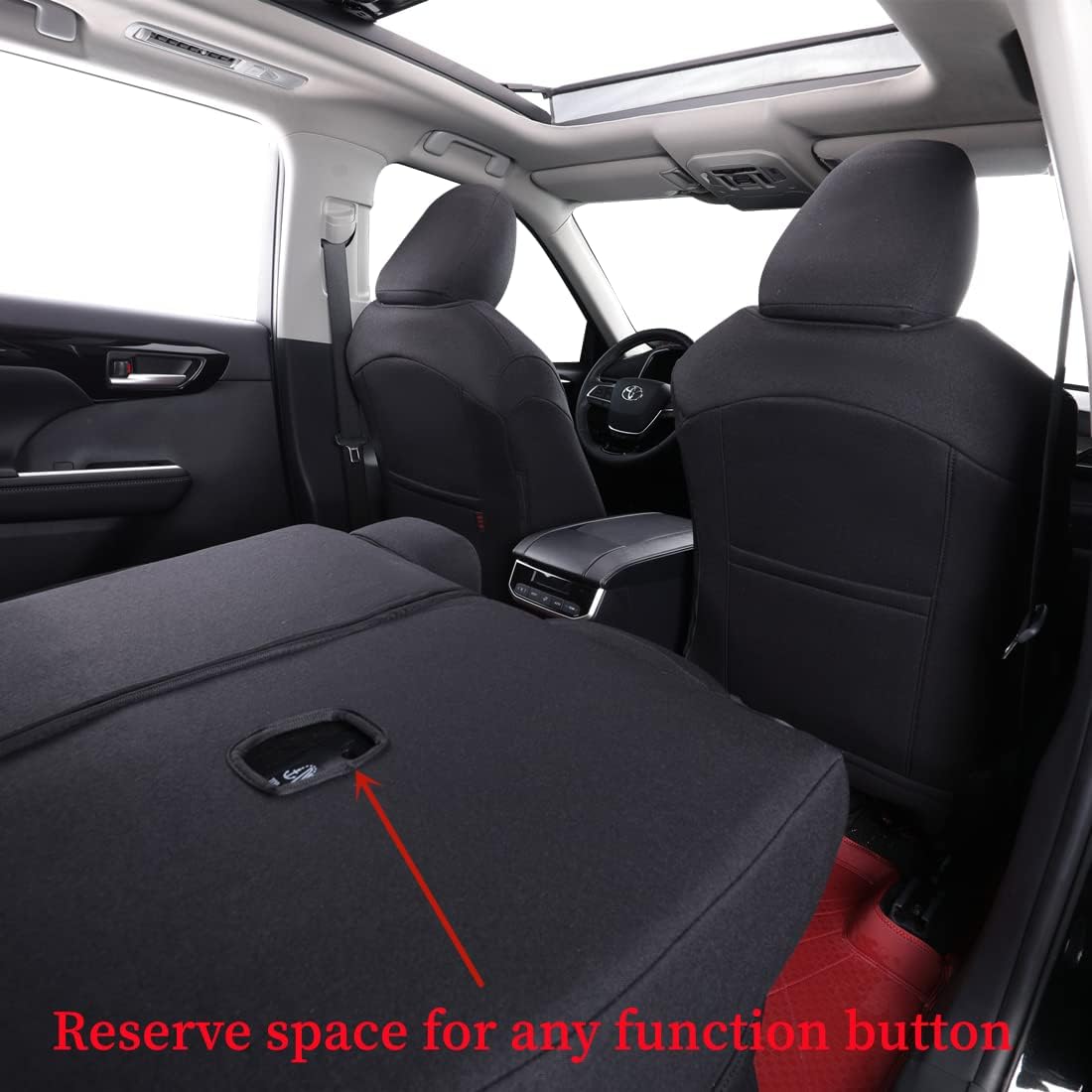 coverdream Custom Seat Covers Compatible with Select Toyota Camry Hybrid XLE,Hybrid XSE 2018 2019 2020 2021 2022 2023 Models (Black,Full Set)