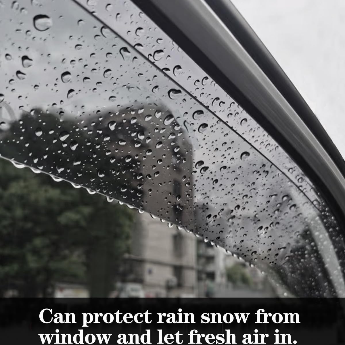 4pcs Outside Mount Style Window Rain Guards Durable Side Wind Deflectors Dark Smoke Nice Looking Vent Window Visors Fit for 2008-2022 Toyota Sequoia