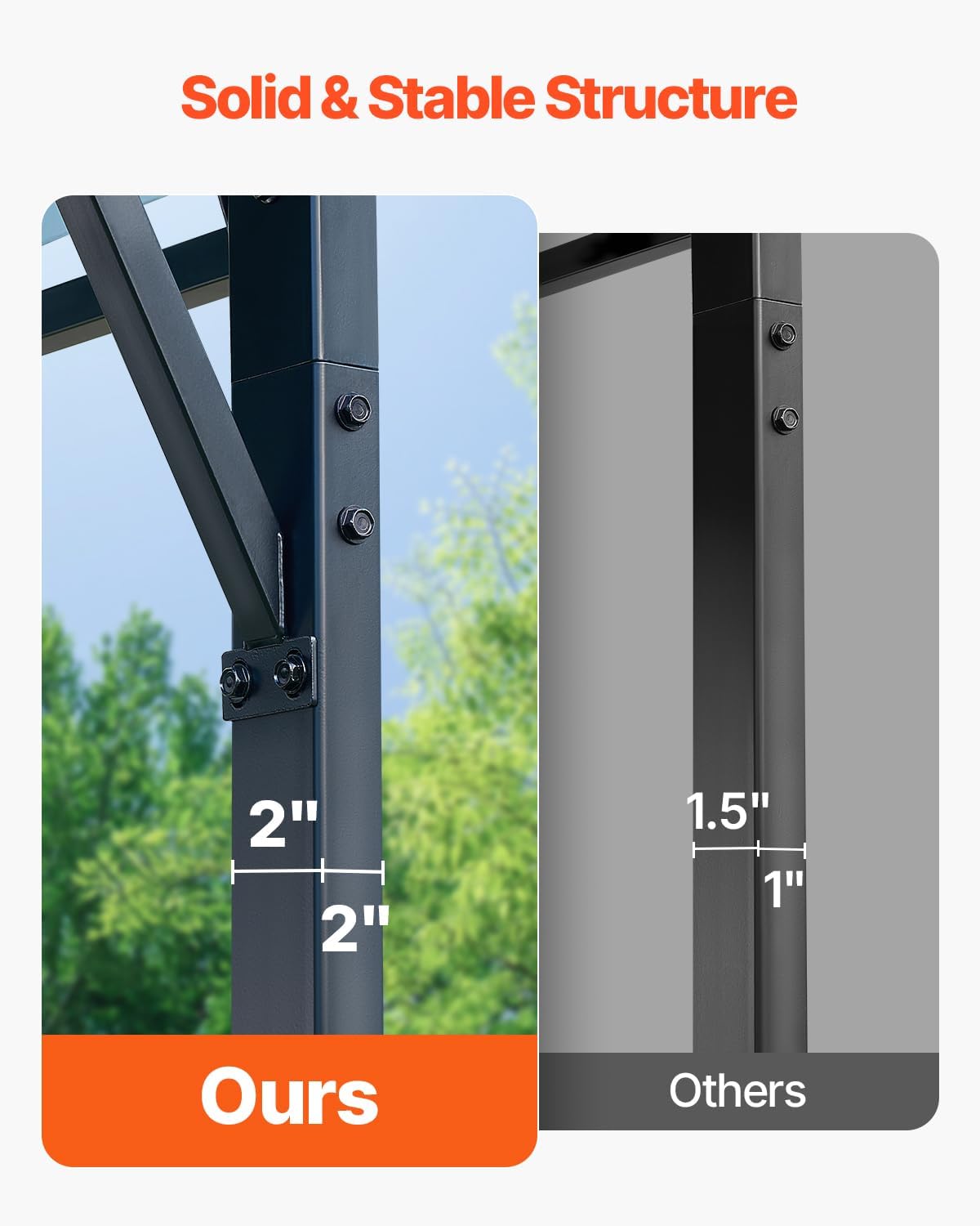 VEVOR Heavy Duty Metal Carport, 20 x 20 ft Outdoor Carport with Sturdy Frame & Roof, Car Garage Shade with Removable Sidewalls, Multi-Use Car Shelter for Pickup, Boat, Trucks & Tractors