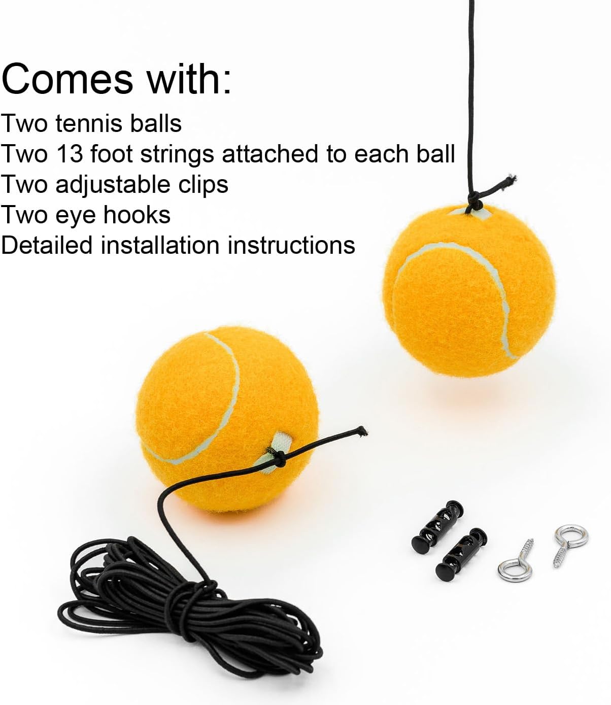 2-Pack Garage Parking Aid Tennis Ball on a String for Garage Parking Precision Parking Guide Garage Car Stop Indicator
