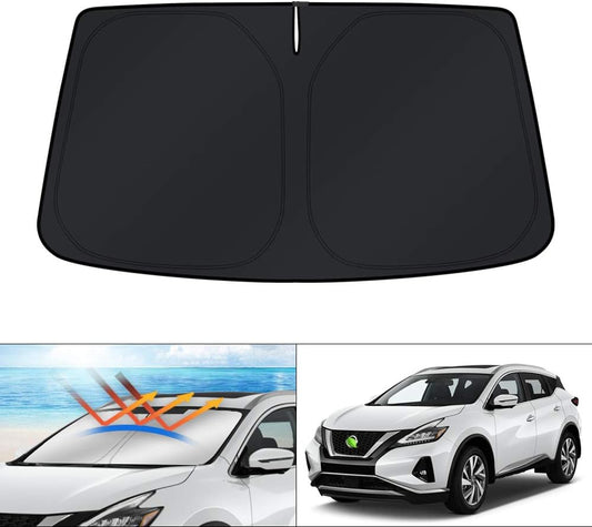 KUST Custom Fit Windshield Sun Shade for Nissan Murano Accessories 2015-2024 Sunshade Sun Visor Protector Foldable Blocks UV Rays Keep Your Car Cooler