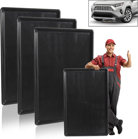 3 Pack Extra Large Oil Drip Pan, 35.4 x 24 x 1.6 in Oil Change Drain Pan, Plastic Oil Drip Tray for Under Car, Oil Catch Pan Tray for Garage, Fridges, Washing Machines, Cat Litter Box Bottom