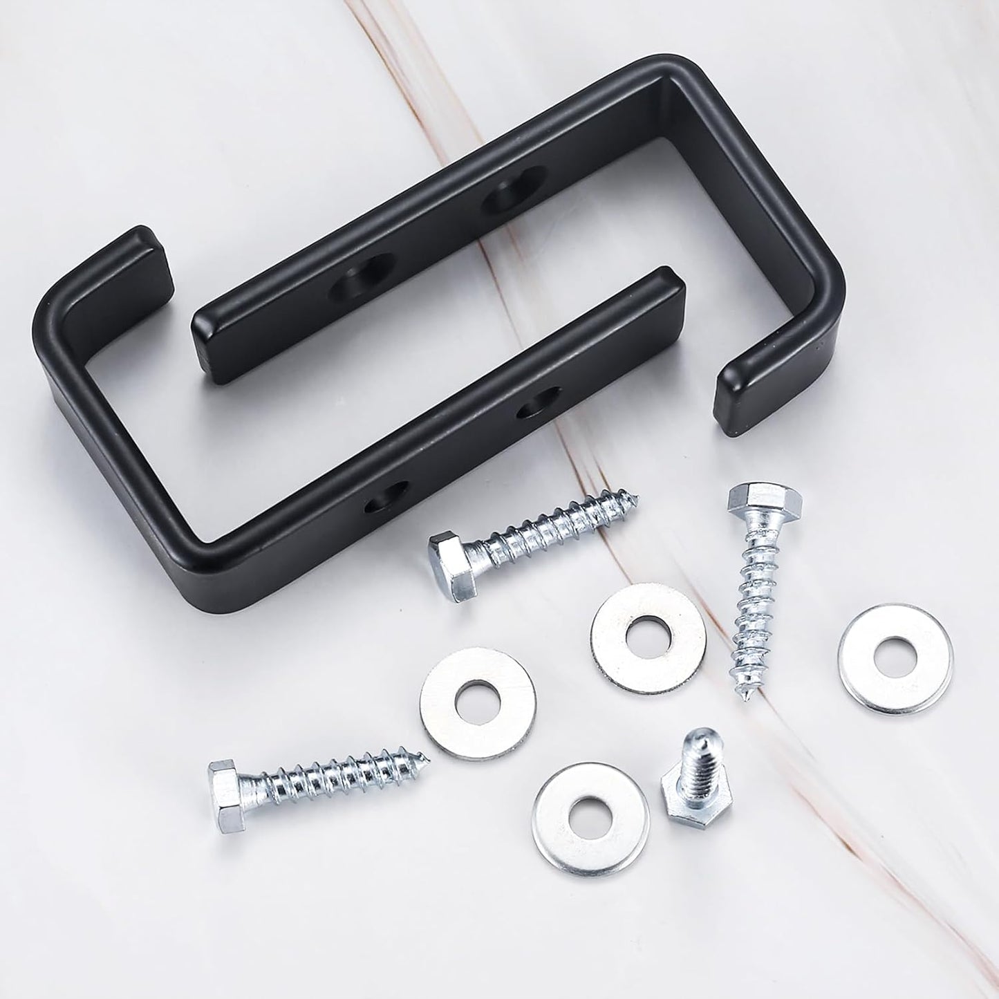 Heavy Duty Garage Hooks for Hanging, 4pcs Black Garage Storage Wall Mount J Hook Heavy Duty, J Utility Hooks for Extension Cord Tool Cable, Clothes, Keys Hook (4Pcs)