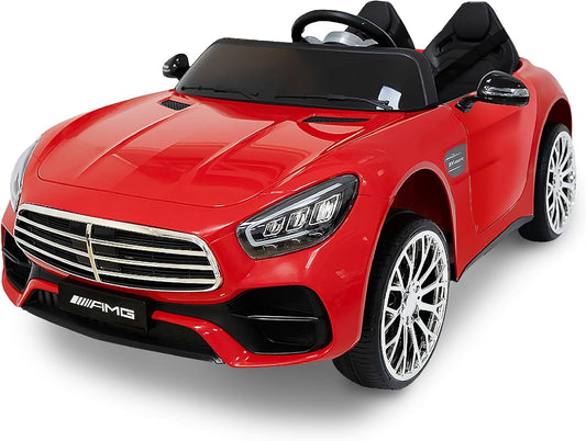 12V Ride On Car for Kids, Electric Car with Remote Control, Bluetooth Music Player for 3-8 Year Old, Red