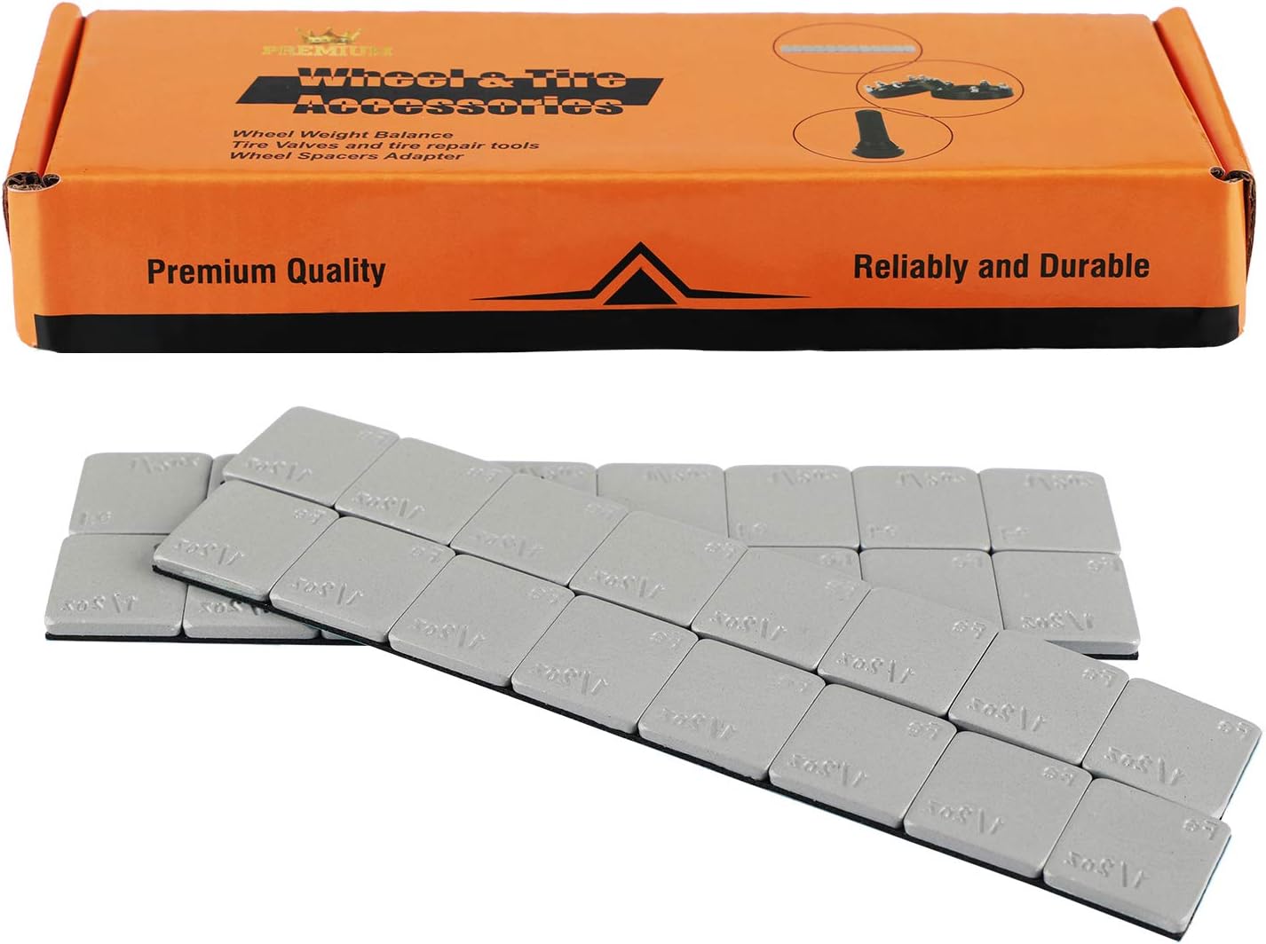 0.5 Oz Stick on Wheel Weights（144pcs,72oz）,1/2 Oz Gray Adhesive Backed Wheel Weights for Cars, Trucks, SUVs, Motorcycles, Low Profile