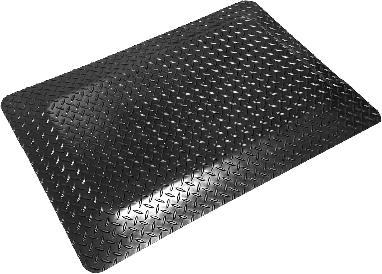 Rhino Mats, American Classic Diamond Anti-Fatigue Mats, Industrial Ergonomic Comfort Standing Mat for Work, Home, Garage, Office, Kitchen or Anywhere (Black 1" Thick, 4 FT. x 11 FT.)