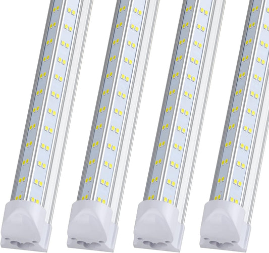 (Pack of 20), 8FT LED Shop Light Fixture - 150W 19000LM, 6000K Cold White, T8 Integrated V Shape 8' Tube Lights, High Output Bulbs for Garage Warehouse Workshop,8Feet 8Foot Led Fluorescent Bulbs