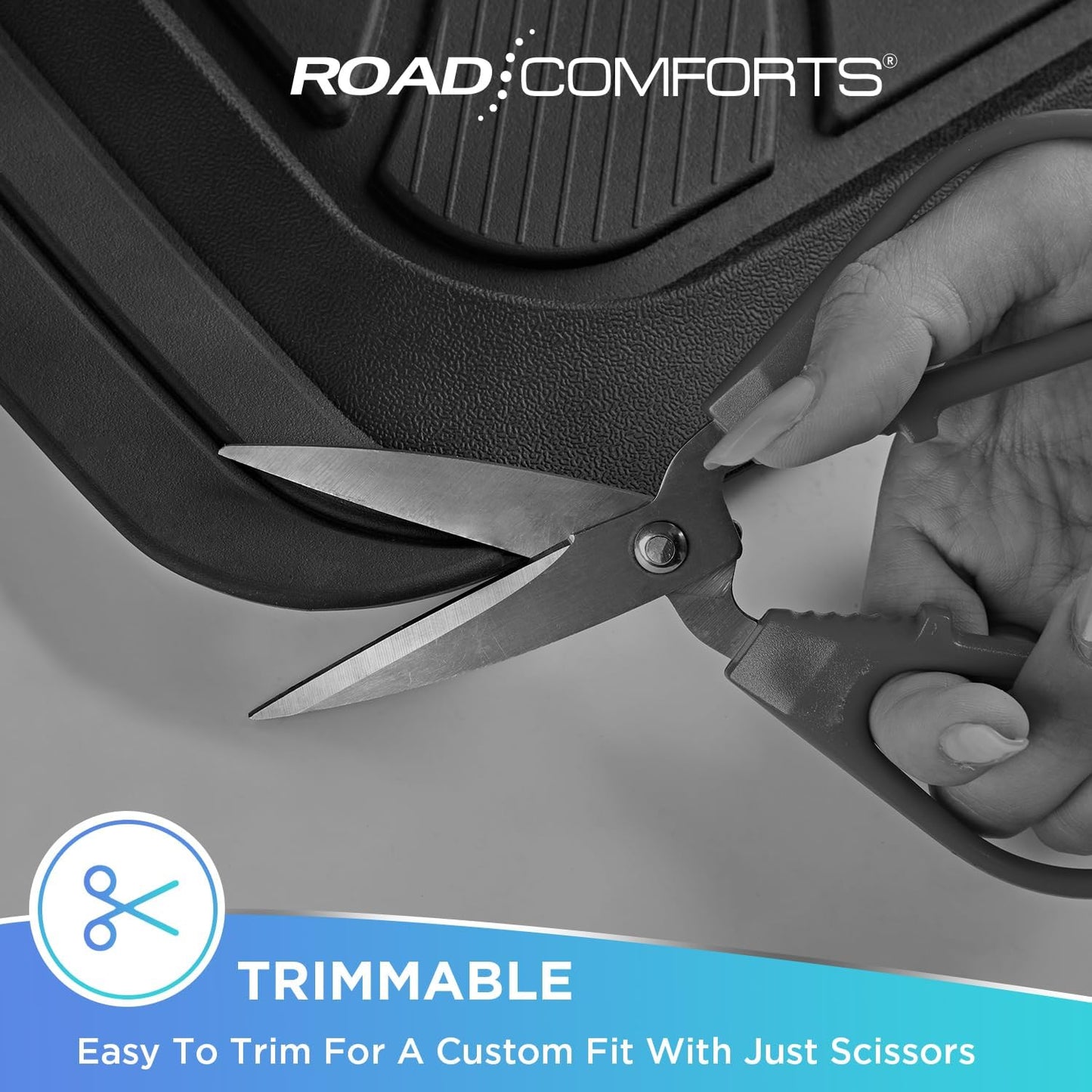 Road Comforts Car Floor Mats Full Set – Front & Rear Car Floor Mats with Aluminum Design, Anti-Slip Backing, All-Weather Protection, Trim-to-Fit Car Mats for Most Sedans, SUVs & Vans - Lighet Purple