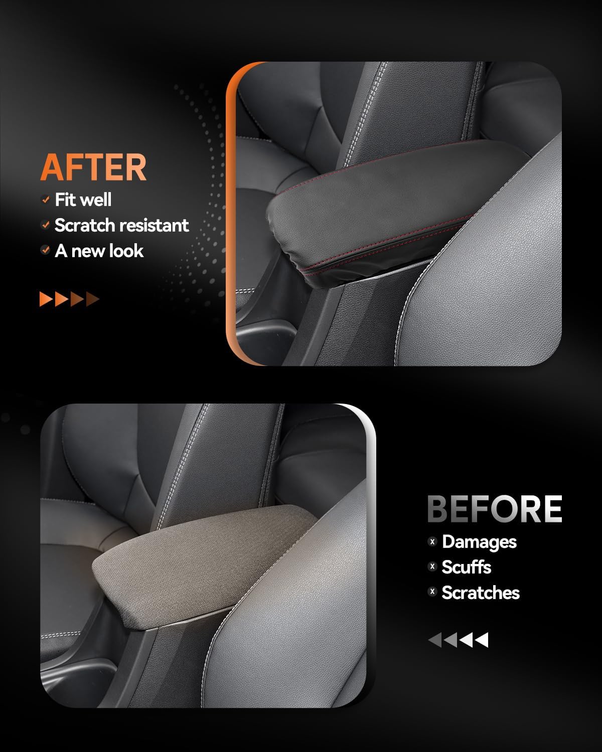 CDEFG for Toyota Corolla 2020-2025 Center Console Cover Armrest Box Cover for Corolla 2020 2021 2022 2023 2024 2025 Accessories Arm Rest Protector SUV Edition Sedan Universal