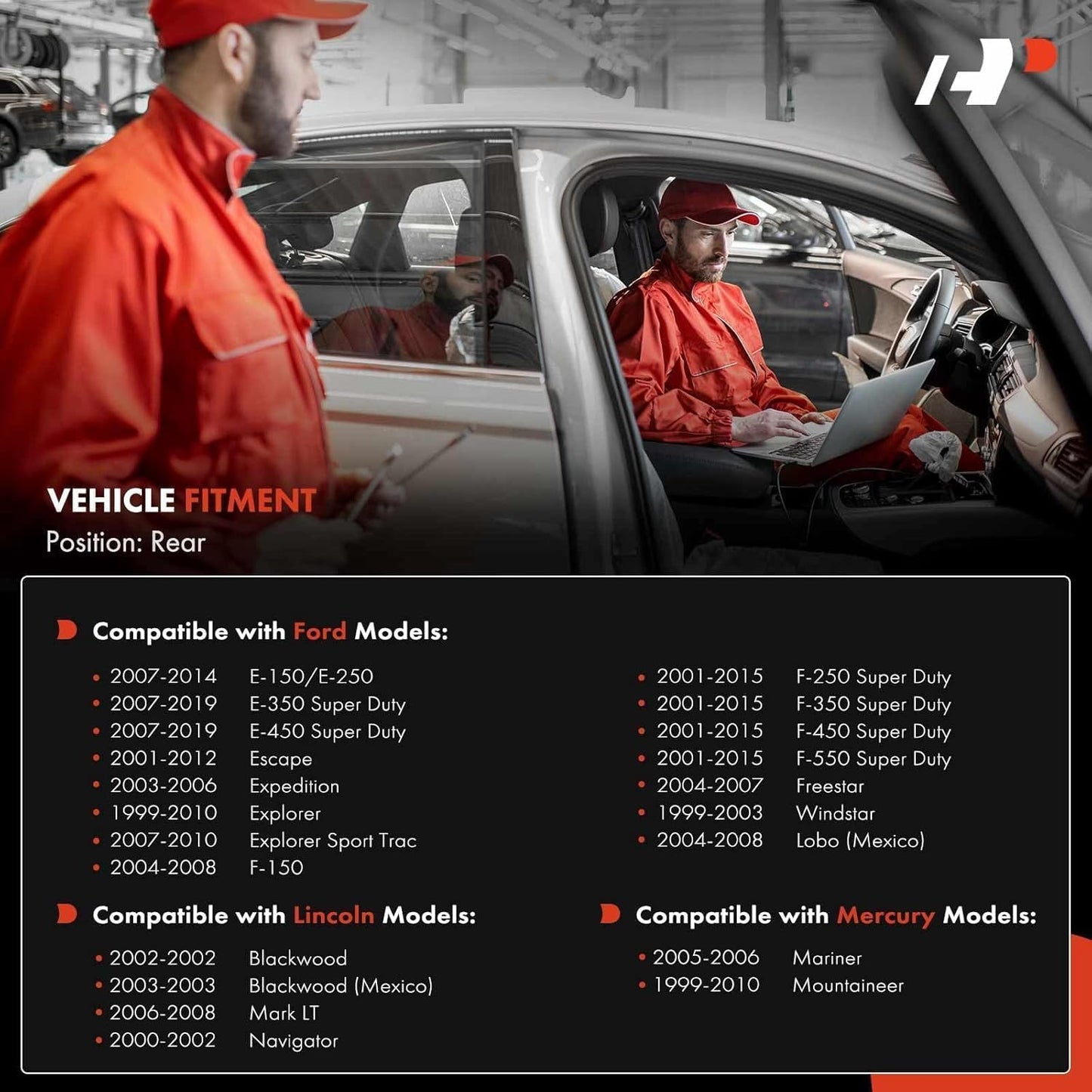 A-Premium 2-PC Rear Reverse Backup Parking Assist Sensor Compatible with Select Ford & Lincoln & Mercury - F-150, F-250 F-350 F-450 F-550 Super Duty, Explorer, Escape, Expedition, Blackwood, Mariner