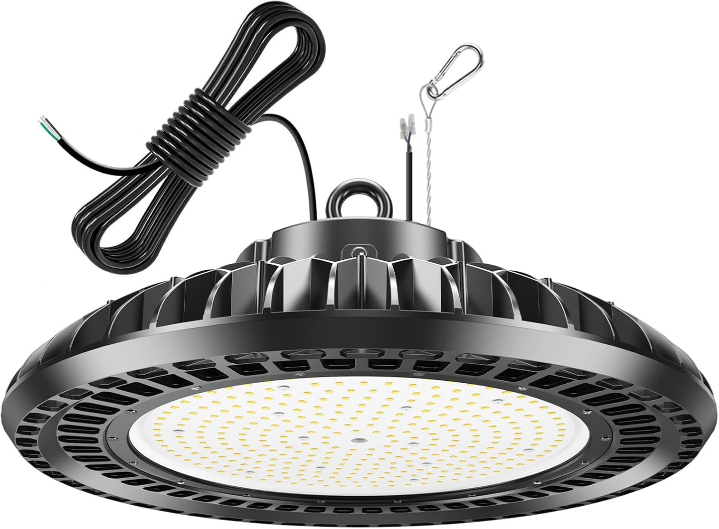 400W LED High Bay Light 56000LM 5000K 120VAC UFO Light IP65 Waterproof Dimmable Commercial Bay Lighting for Workshop|Garage|Factory -ETL&DLC Listed