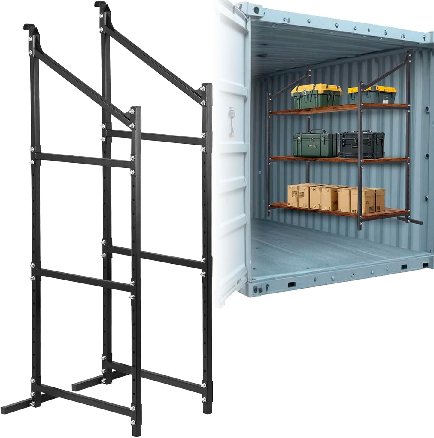 2 Pack Hanging Heavy duty Adjustable Shelf 56.5x22 Cargo Container Shelving units