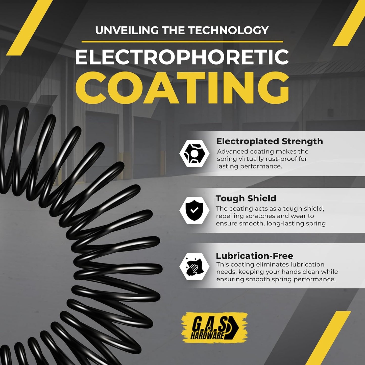 Garage Door Torsion Spring 218x1.75x26 Includes 1” Steel Bearing, Gloves, Manual, and Winding Bars for Right Side of Garage Door Precision E-Coating 5-Year Warranty Min. 30,000 Cycles (Black Cone)
