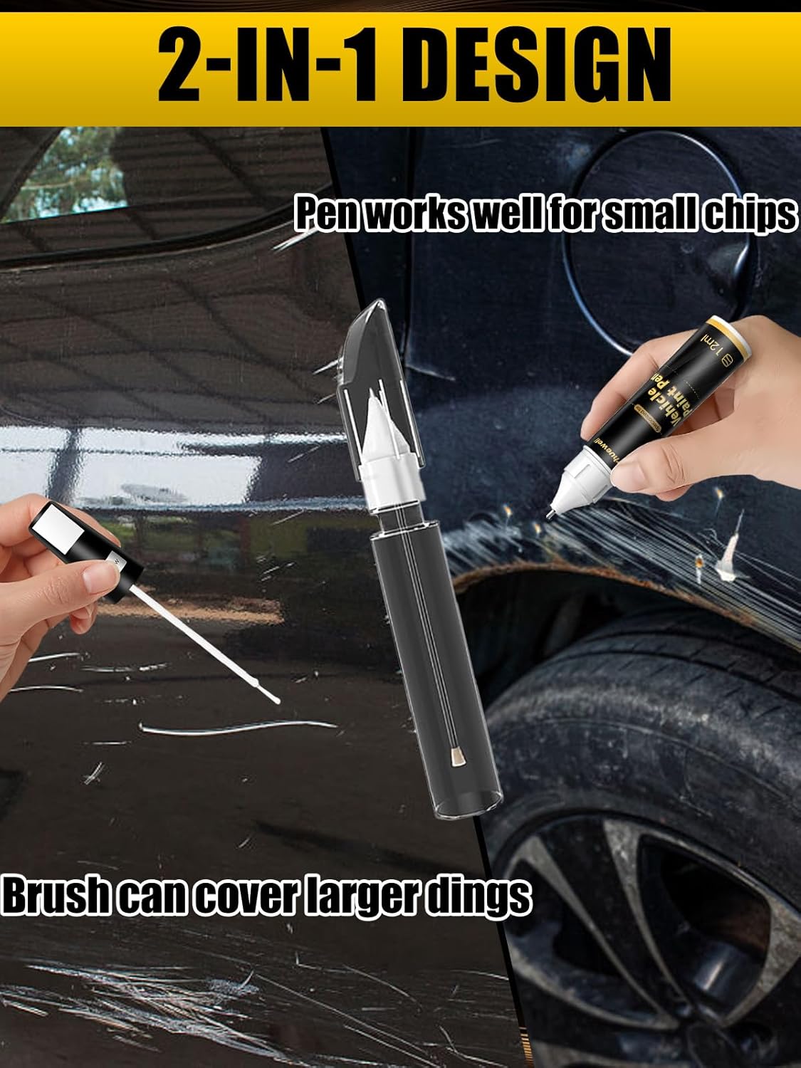 (890/5890) Lunar Blue Metallic Touch Up Paint Compatible with Mercedes-Benz, Exact Match Car Paint Pen Automotive Scratch Repair Remover Kit Quick & Easy Solution for Vehile Chips and Nicks