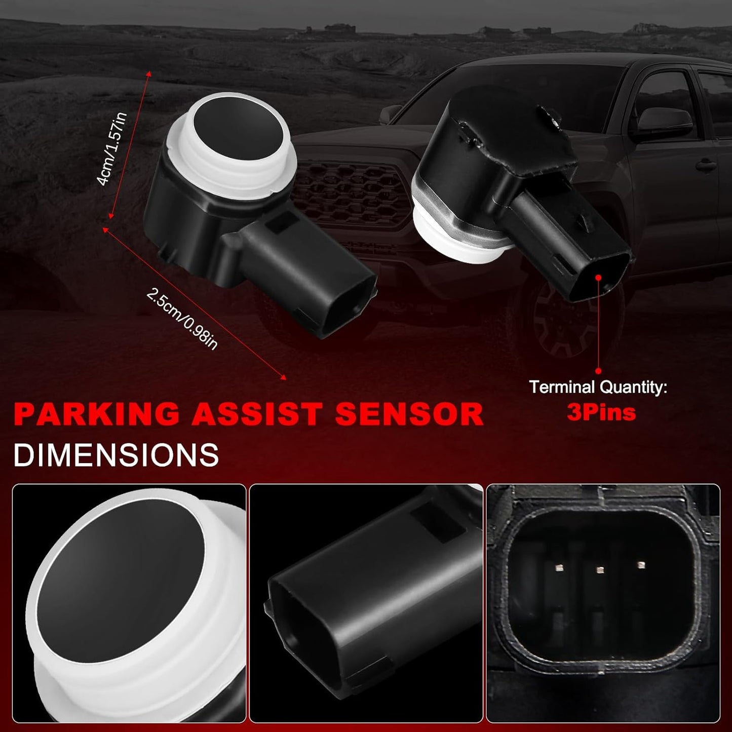 Parking Assist Sensor Compatible with Edge Escape Expedition Explorer Flex Focus Fusion Mustang Taurus MKS MKT MKX MKZ Navigator Mariner Milan 2011-2018,8A53-15K859-ABW 4PCS Parking Sensors