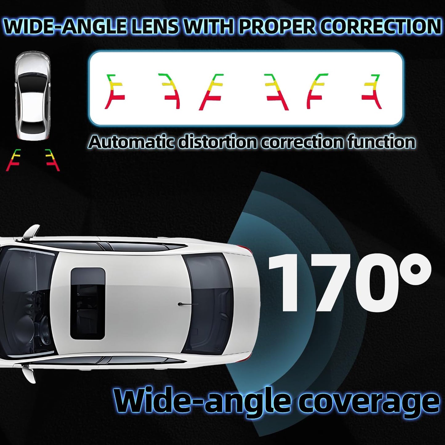 MITZONE Rear View Backup Camera for Car Compatible with 2013-2016 Ford Fusion Lincoln MKZ Parking Asist Camera 1080P HD 170° Wide-Angle DS7T-19G490-DD DS7T19G490DB ES7Z-19G490-A